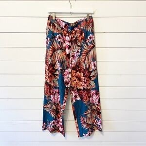 Soft Surroundings | Yesena Print Blooms Floral Wide Leg Pants Size Small